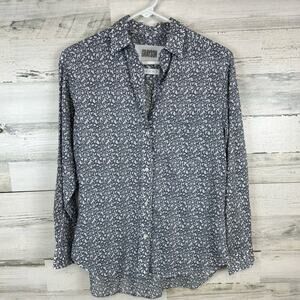 Grayson The Hero Shirt Women’s Butterfly Print Button Down Cotton Size 01 XS